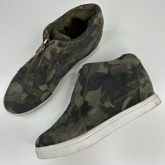 Blondo Women's Glenda Camo Suede Waterproof Wedge Streetwear Bootie US 8M - Picture 1 of 17